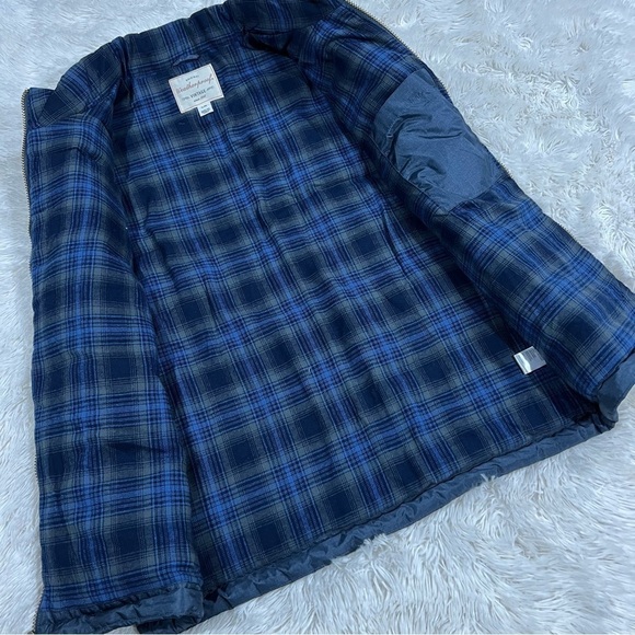 Weatherproof Vintage Men's Flannel Lined Puffer Vest Blue NWT large - Picture 4 of 11